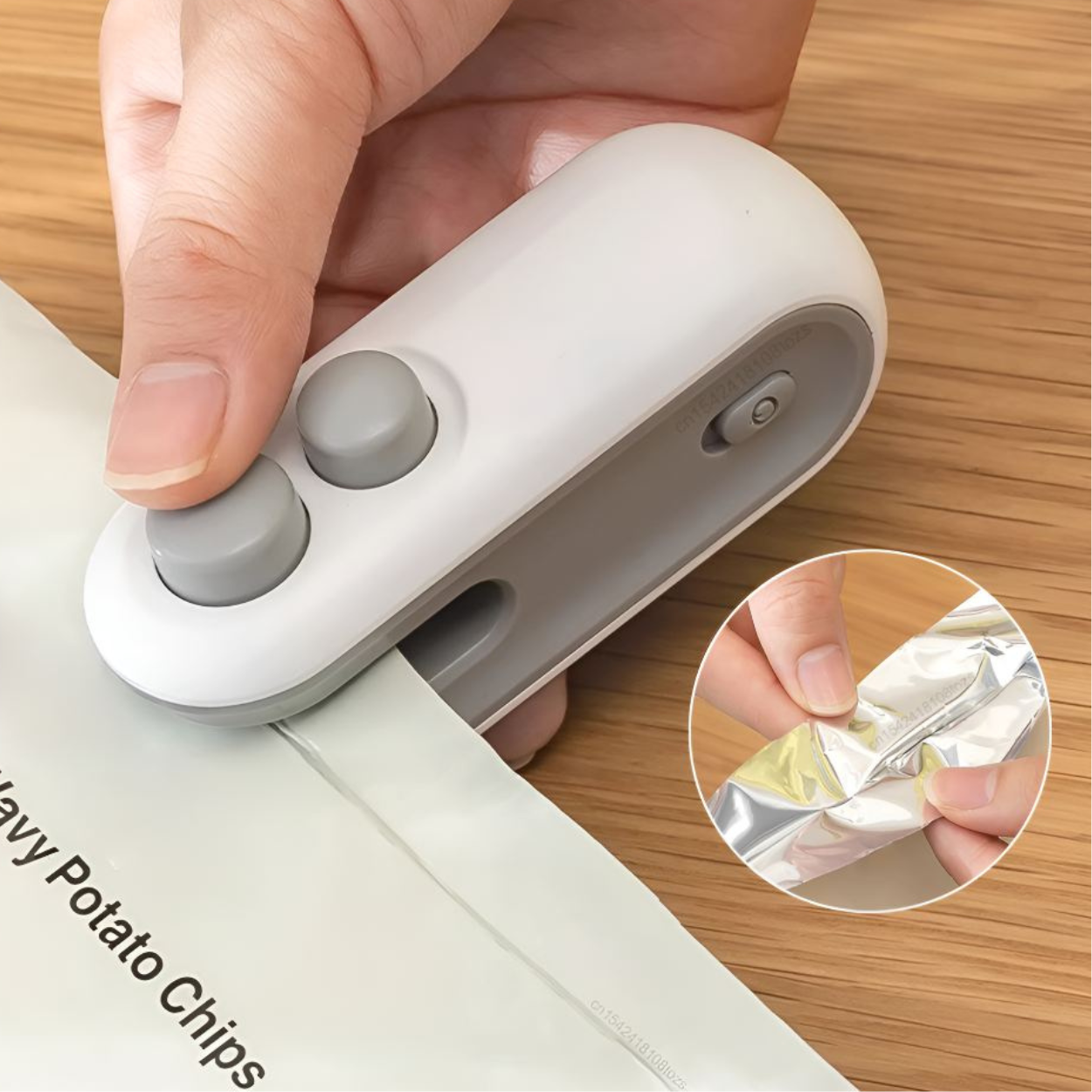 Mini Heat Bag Sealing Machine Package Sealer Bags Plastic Food Sealer Clip Bag Handheld Sealer Food Packaging Heat Sealer