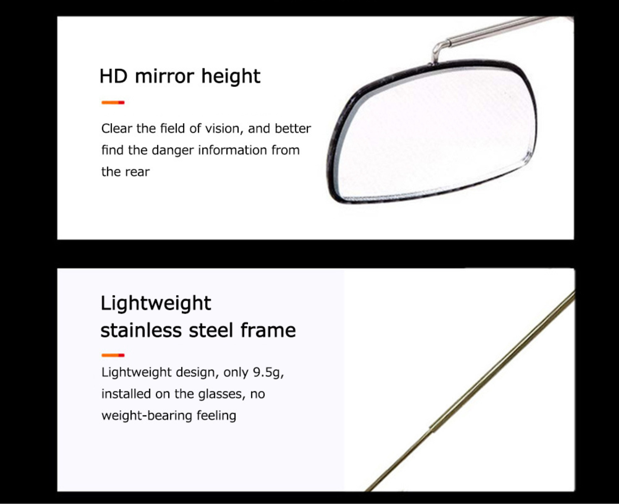 Eyeglass Rear Mirror