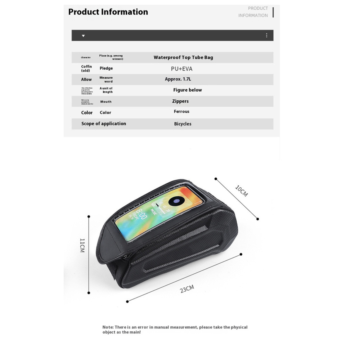 Touchscreen Tube Bag