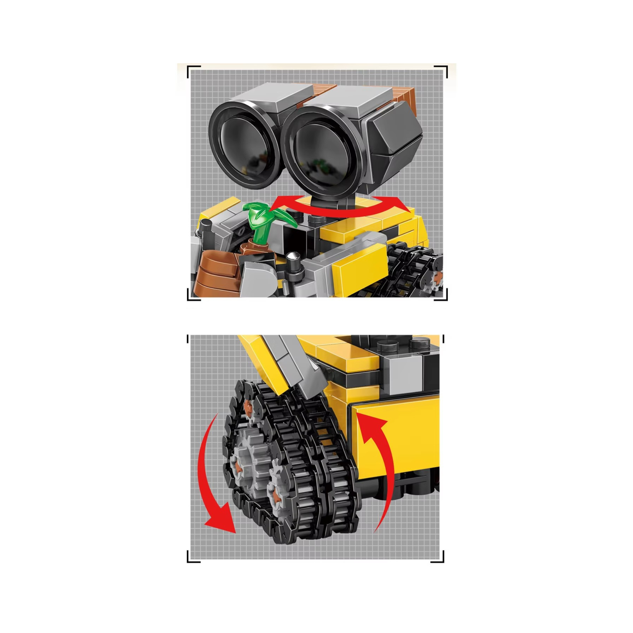LEGO set with a vehicle model on a grid background