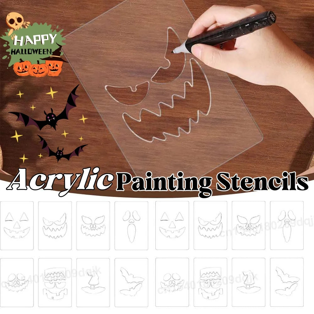 Pumpkin Ghost Face Painting Stencils