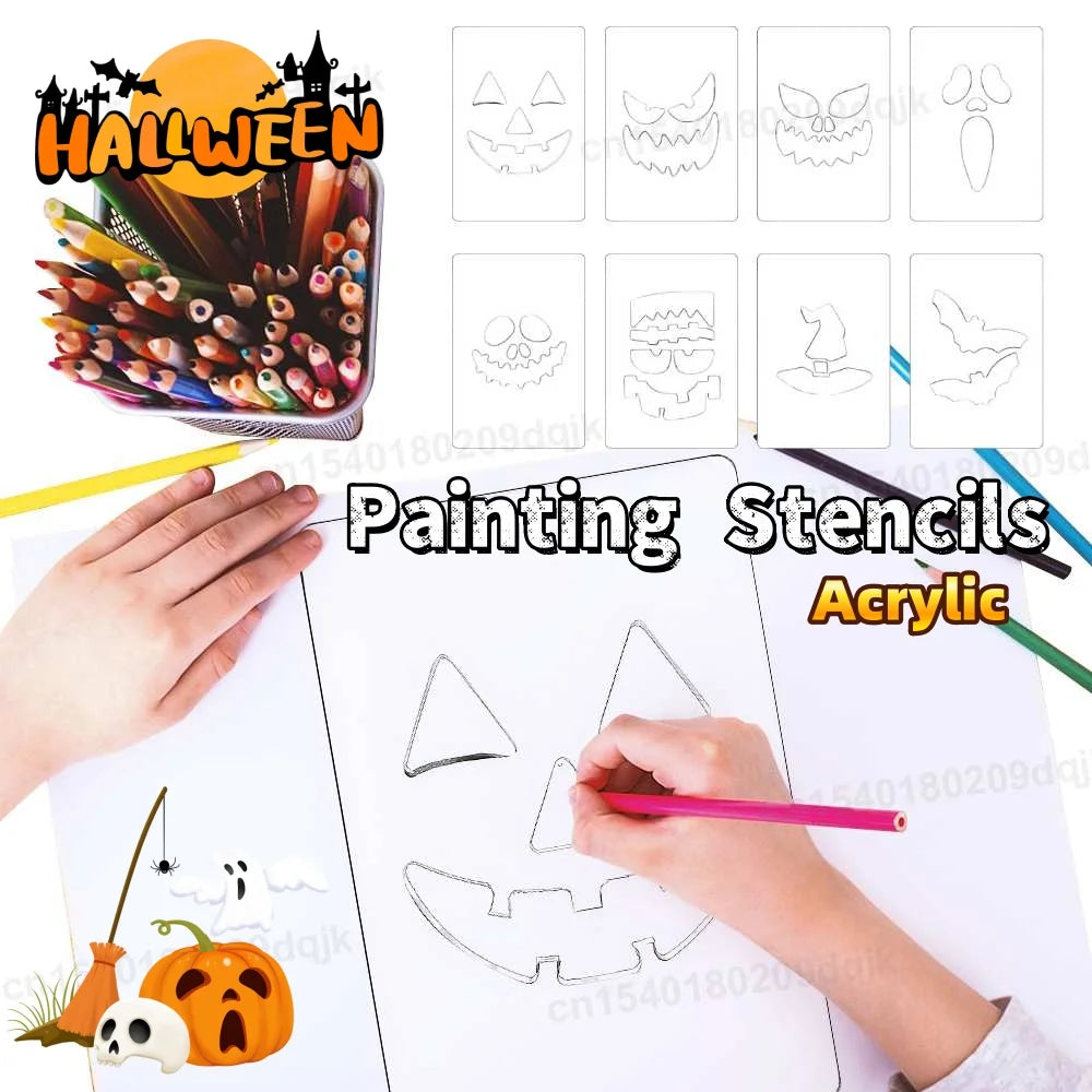 Pumpkin Ghost Face Painting Stencils