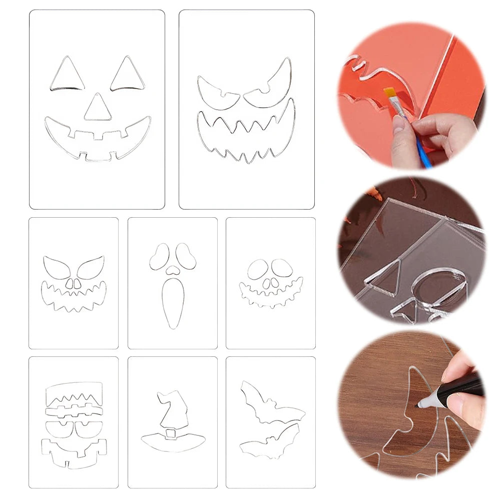 Pumpkin Ghost Face Painting Stencils